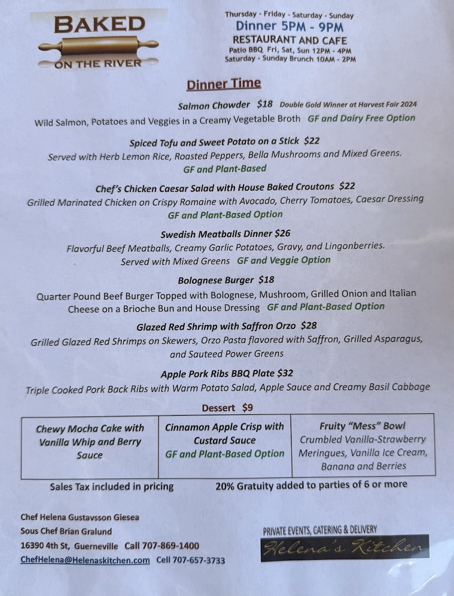 Menu Baked On The River-2